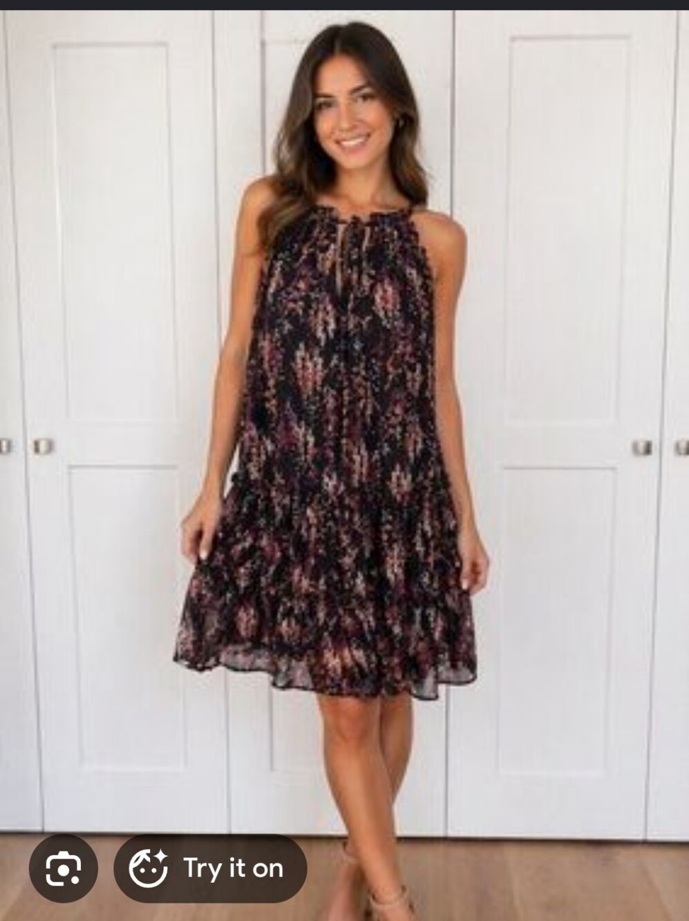 DREW from ANTHROPOLOGY Meadow Floral Lined Mini Dress - Size Medium